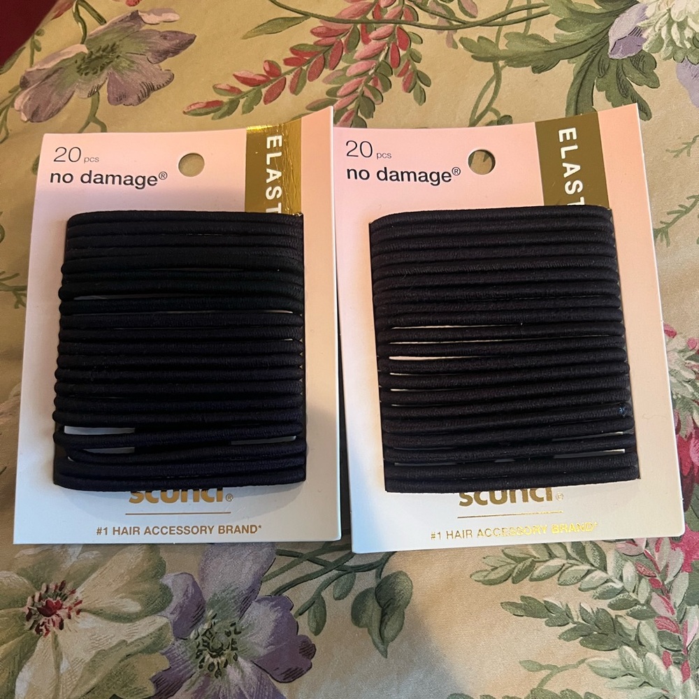 scünci No Damage elastic  20 hair ties/scrunchies NWT two packs
